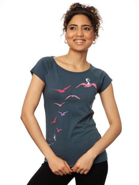 FellHerz Damen T-Shirt Möwenflug thundercloud von FellHerz