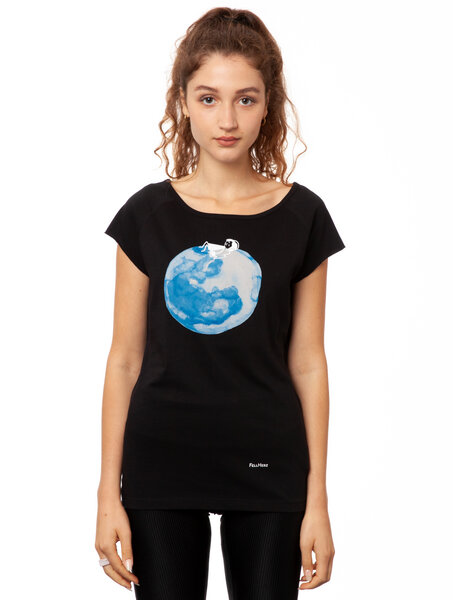 FellHerz Damen T-Shirt Moon Girl von FellHerz