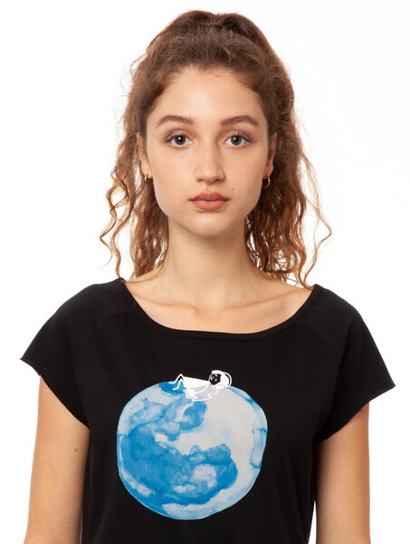 FellHerz Damen T-Shirt Moon Girl von FellHerz