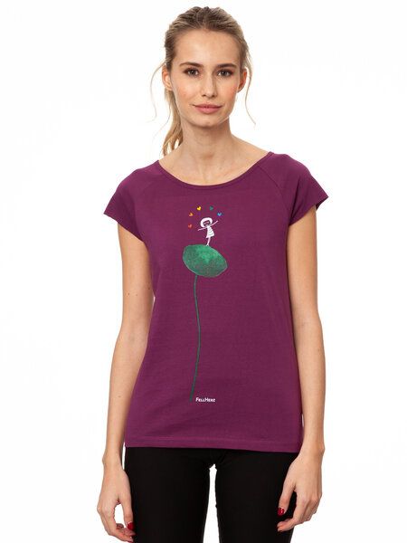 FellHerz Damen T-Shirt Rainbow Jongleuse berry Bio & Fair & Vegan FellHerz Damen T-Shirt Rainbow Jongleuse berry Bio & Fair & Vegan von FellHerz