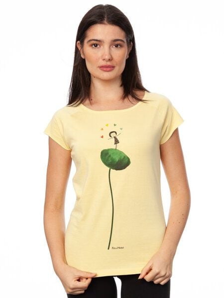 FellHerz Damen T-Shirt Rainbow Jongleuse vanilla Bio & Fair & Vegan von FellHerz