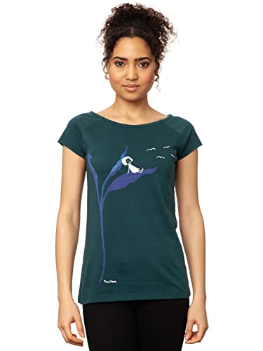 FellHerz Damen T-Shirt Relaxn Cap Sleeve deepteal Bio, Fair und Vegan FellHerz Damen T-Shirt Relaxn Cap Sleeve deepteal Bio, Fair und Vegan von FellHerz