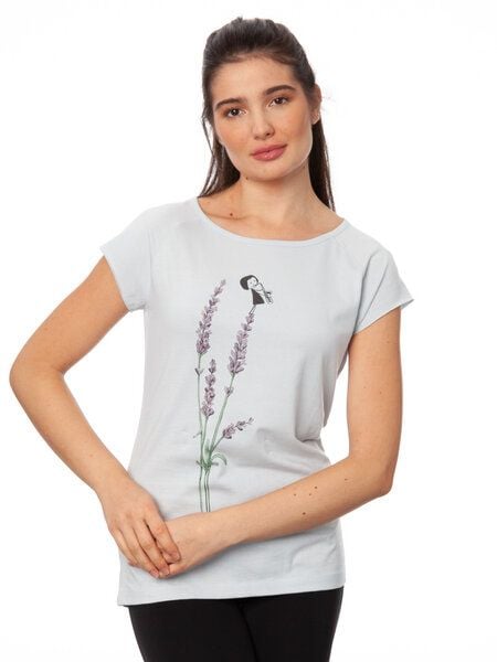 FellHerz Damen T-Shirt Saxofon -Mädchen blue sky Bio & Fair & Vegan FellHerz Damen T-Shirt Saxofon -Mädchen blue sky Bio & Fair & Vegan von FellHerz