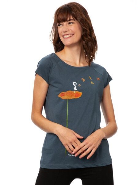 FellHerz Damen T-Shirt Schwalbenzug Bio Fair von FellHerz
