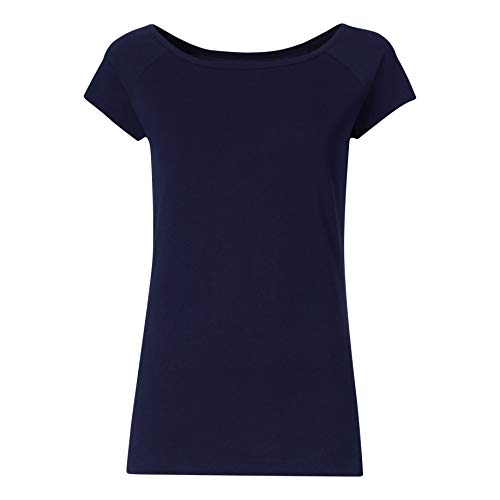 FellHerz Damen T-Shirt dunkelblau, Bio & Fair aus 100% Bio-Baumwolle und unter fairen Bedingungen hergestellt, nachhaltig, vegan, ökologisch, alternativ (S) von FellHerz