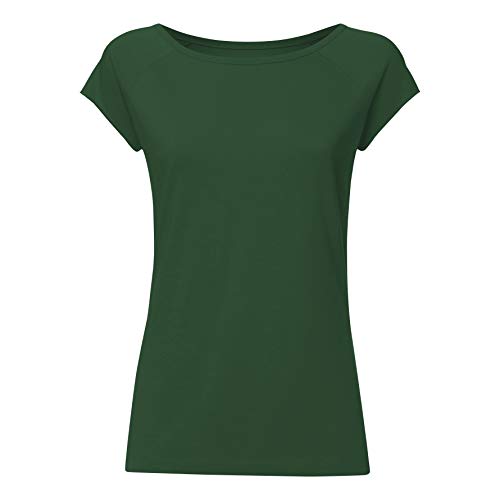 FellHerz Damen T-Shirt dunkelgrün, Bio & Fair aus 100% Bio-Baumwolle und unter fairen Bedingungen hergestellt, nachhaltig, vegan, ökologisch, alternativ, natürlich, vielseitig (M) von FellHerz