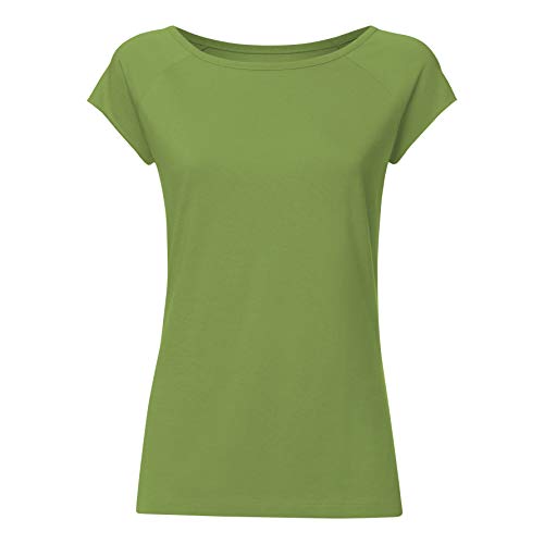 FellHerz Damen T-Shirt grün, Bio & Fair aus 100% Bio-Baumwolle und unter fairen Bedingungen hergestellt, nachhaltig, vegan, ökologisch, alternativ, natürlich, vielseitig (S) von FellHerz