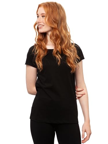 FellHerz Damen T-Shirt schwarz, Bio & Fair aus 100% Bio-Baumwolle und unter fairen Bedingungen hergestellt, nachhaltig, vegan, ökologisch, alternativ (XS) von FellHerz