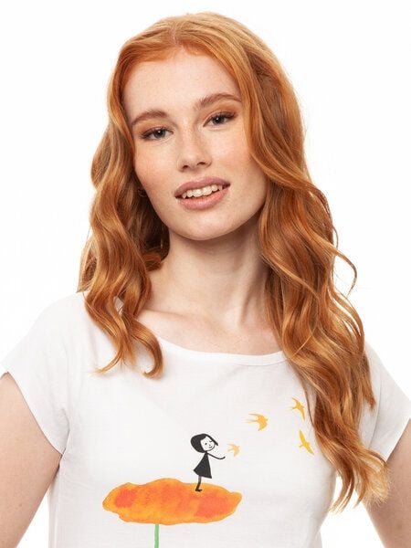 FellHerz Damen T-Shirt Schwalbenzug Bio & Fair & Vegan FellHerz Damen T-Shirt Schwalbenzug Bio & Fair & Vegan von FellHerz