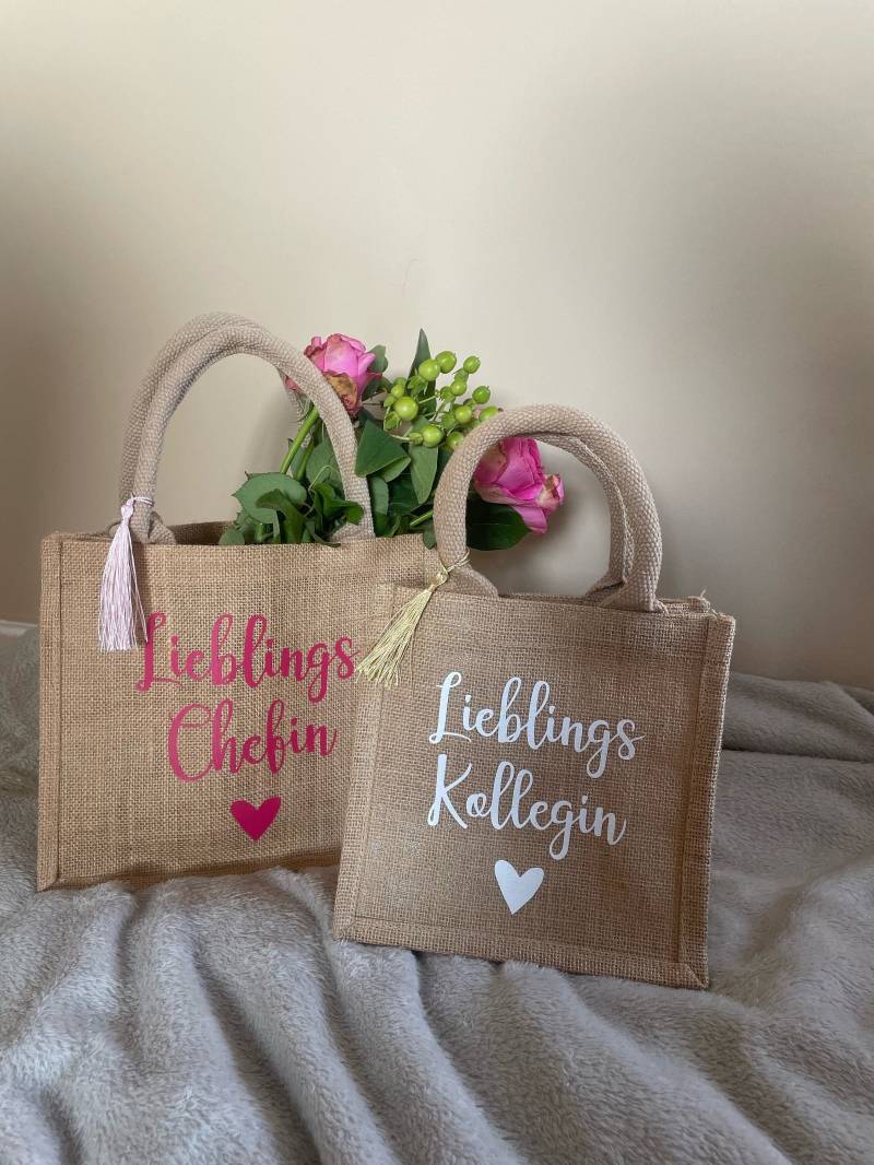 Personalisierte Jutetasche Als Geschenk Für Deine Liebsten Chefin, Kollegin, Nachbarin, Hebamme | Dankeschön Abschiedsgeschenk I Danke von Fellalarm