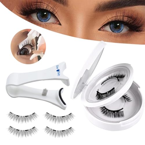 Magnetische Wimpern Magnetische Wimpern Mit Natürlichem Look Kein Kleber Oder Eyeliner Erforderlich Wiederverwendbare Magnetische Wimpern Mit Applikator Starker Halt Natürliche Magnetische Wimpern von Fellflying