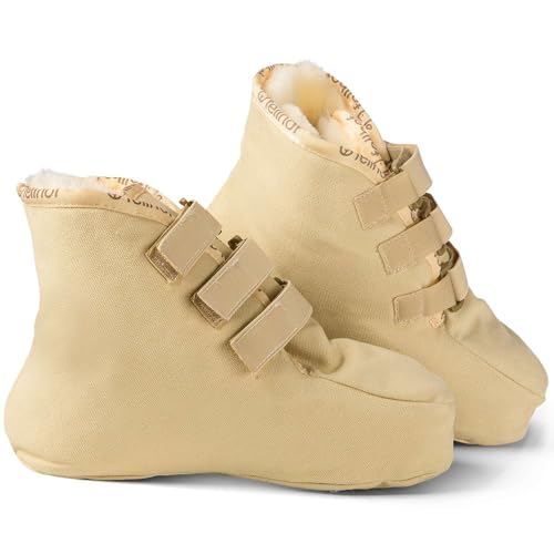 Fellhof Bettschuhe 5106 Unisex Lammfell-Schlafschuhe, Beige, Gr. 42-43 von Fellhof