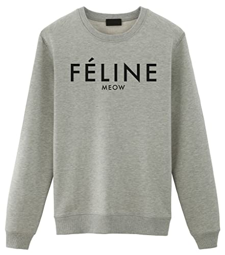 Fellow Friends - Feline Meow Women's Sweater X-Large Grey von Fellow Friends