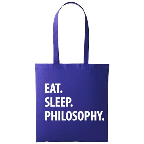 Fellow Friends - Philosophy Bag, Eat Sleep Philosophy Tote Bag | Long Handle Bag Purple von Fellow Friends