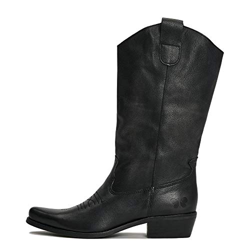 Felmini - Damen Schuhe - Verlieben Gerbera 7962 - Cowboy & Biker Stiefel - Echtes Leder - Schwarz - 40 EU Size von FELMINI FALLING IN LOVE