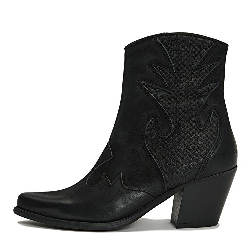 Felmini - Damen Schuhe - Verlieben LAREDO C462 - Reißverschluss Stiefeletten - Echtes Leder - Schwarz - 38 EU Size von Felmini