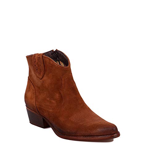 Felmini - Damen Schuhe - Verlieben West B504 - Cowboy & Biker Stiefeletten - Echtes Leder - Hellbraun - 39 EU Size von Felmini