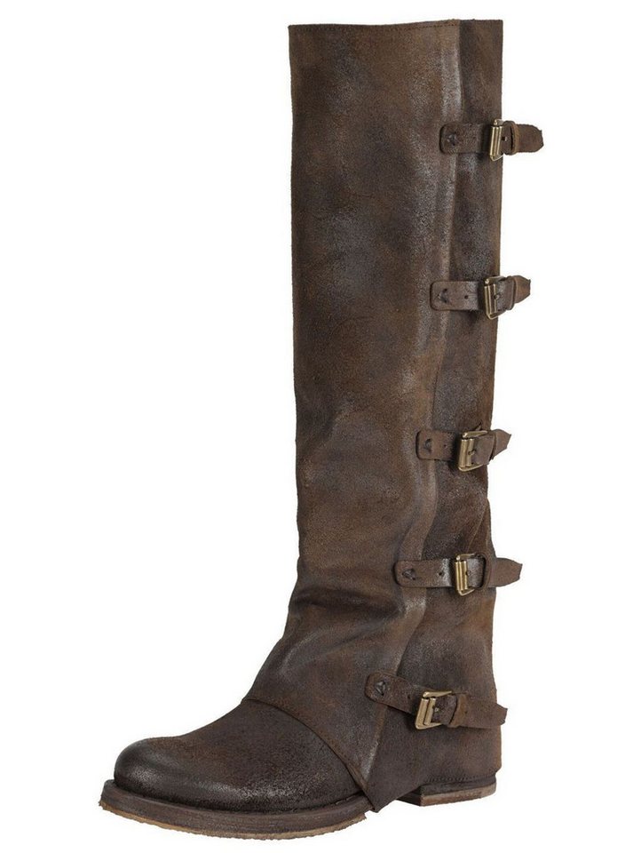 Felmini Stiefel Leder . Bikerboots von Felmini