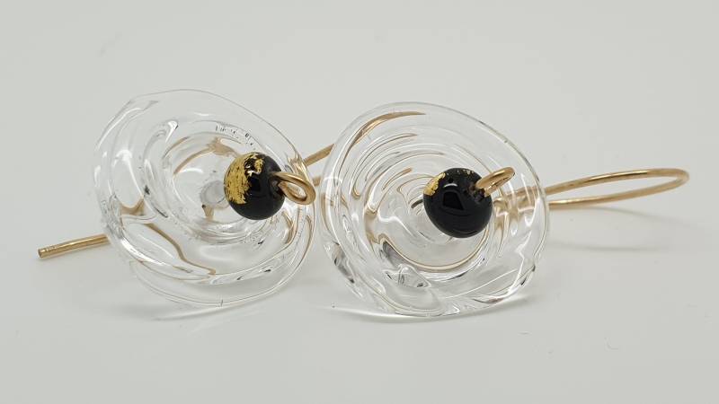 Lampwork Perlen Ohrringe/Ohrringe Murano Stil Glas Gold Gefüllt Draht Lampwork Perlen Ohrringe/Ohrringe Murano Stil Glas Gold Gefüllt Draht von FeltAndBeadsBoutique