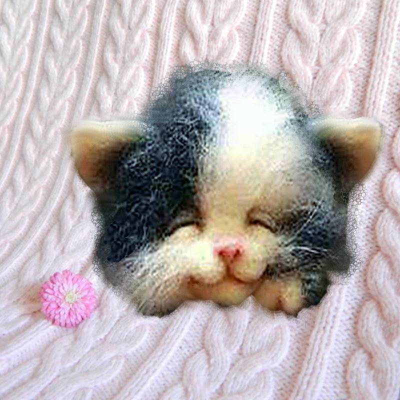 Grau-Gelb-Weiße Katzenbrosche, Katze, Katzenkopf Aus Filz, Modes Trend 2022-23. Maririch Geschenk Für Katzen Liebhaber. Nadel Gefilztes Tier von FeltByMariRich