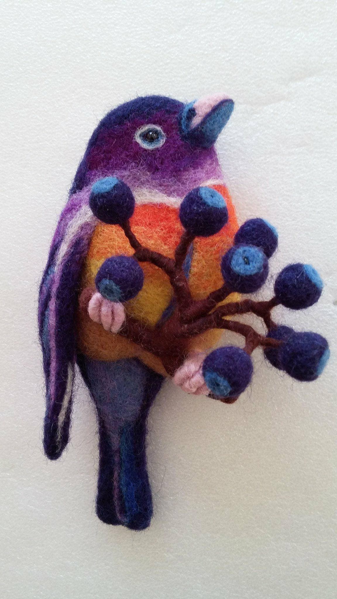 3D Gefilzte Vogel Brosche 3D Gefilzte Vogel Brosche von FeltFoxTail
