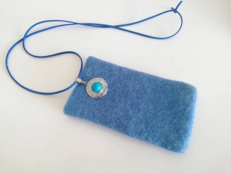 Gefilzte Wolle Handytasche Handgefertigtes Brillenetui von FeltedArtDavilta