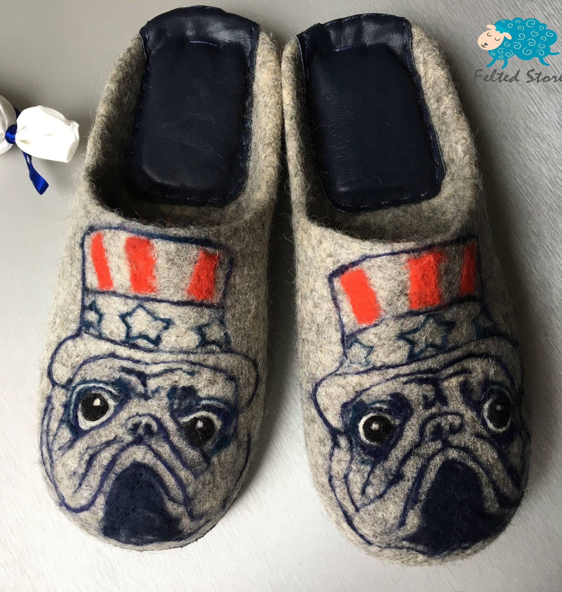 Gefilzte Hausschuhe - Damenhausschuhe Hundehausschuhe- Gefilzte Wollhausschuhe Gefilzte Hausschuhe - Damenhausschuhe Hundehausschuhe- Gefilzte Wollhausschuhe von FeltedStore