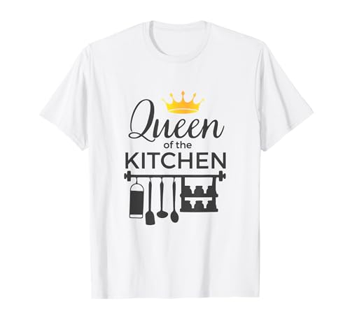 Women Cook - Queen of the Kitchen Culinary House Wife Chef T-Shirt Women Cook - Queen of the Kitchen Culinary House Wife Chef T-Shirt von Female Chef Designs by Fasaza