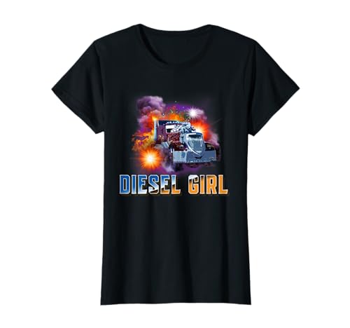 Diesel Girl Lkw-Fahrerin Truckerin T-Shirt Diesel Girl Lkw-Fahrerin Truckerin T-Shirt von Female Truckers