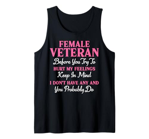 Herren Weibliche Veteranin im Ruhestand Militär Frauen Veteran Mutter Oma Tank Top von Female Veteran Designs by A US Veteran Grandma