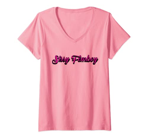 Damen Sissy Femboy Crossdressing Aesthetic T-Shirt mit V-Ausschnitt Damen Sissy Femboy Crossdressing Aesthetic T-Shirt mit V-Ausschnitt von Femboy Clothes