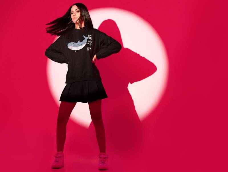 Süßer Femboys Hoodie - Blåhaj Look Edition 2025 Blahaj Liebt Es Zu Kuscheln von Femboystore