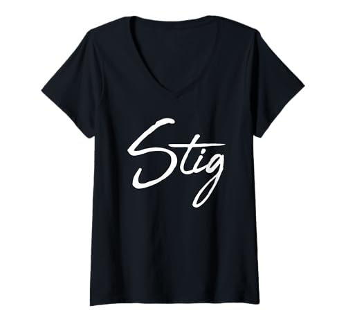 Damen Beautiful Handwritten Font Stig Calligraphy T-Shirt mit V-Ausschnitt Damen Beautiful Handwritten Font Stig Calligraphy T-Shirt mit V-Ausschnitt von Feminine Stig Gift Ideas for Her