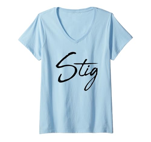 Damen Beautiful Handwritten Font Stig Calligraphy T-Shirt mit V-Ausschnitt Damen Beautiful Handwritten Font Stig Calligraphy T-Shirt mit V-Ausschnitt von Feminine Stig Gift Ideas for Her