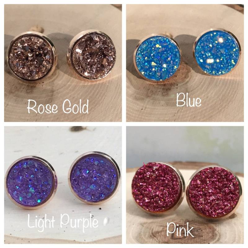 Brautjungfern Ohrringe, Braut Partei Geschenke, Brautjungfer Geschenk Druzy Ohrringe-Sets, Anpassbare Schmuck Entwerfen Ihre Eigenen Ohrringe von FeminineEdgeFinds