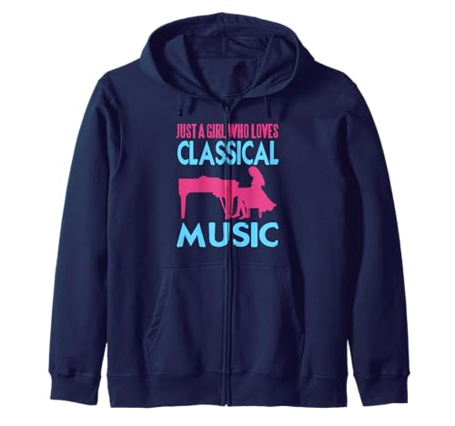 Mädchen Liebt Klassische Musik Klavierspielerin Kapuzenjacke Mädchen Liebt Klassische Musik Klavierspielerin Kapuzenjacke von Femininer Klassik Klavier Fans Look