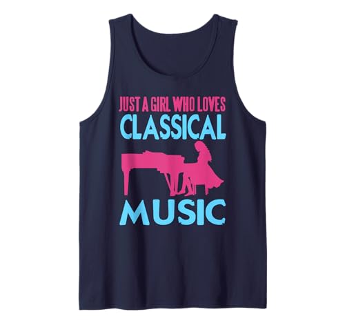Mädchen Liebt Klassische Musik Klavierspielerin Tank Top Mädchen Liebt Klassische Musik Klavierspielerin Tank Top von Femininer Klassik Klavier Fans Look