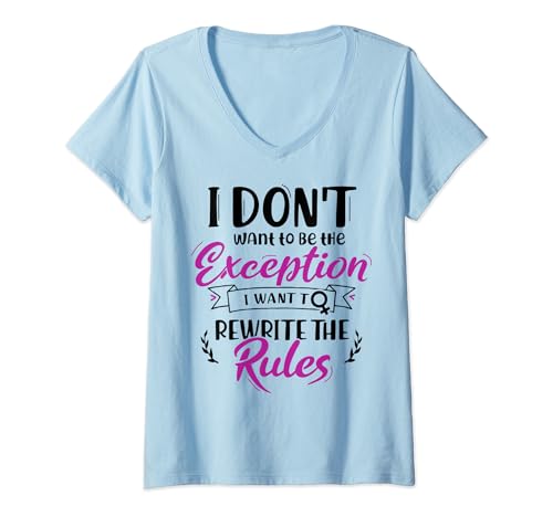 Damen Ausnahme Rewrite Rules Merch - Equal Womens Rights Feminist T-Shirt mit V-Ausschnitt Damen Ausnahme Rewrite Rules Merch - Equal Womens Rights Feminist T-Shirt mit V-Ausschnitt von Feminism Gift & Feminist Merch for Women