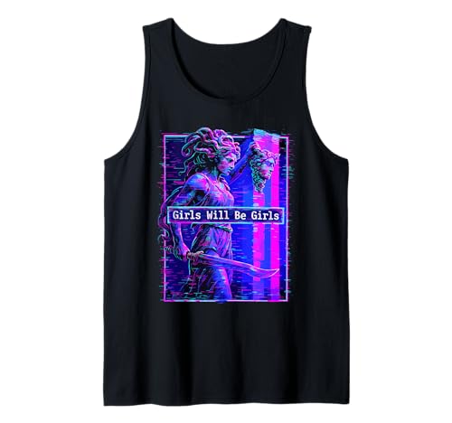 Girl Will Be Girls Medusa, Vaporwave Glitch Feministische Frauen Tank Top Girl Will Be Girls Medusa, Vaporwave Glitch Feministische Frauen Tank Top von Feminism Girl Will Be Girls Medusa
