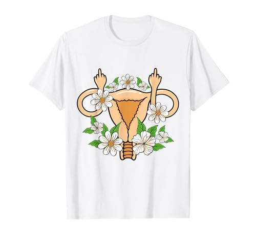 Pro Choice Damen Rights Uterus Mittelfinger Feminist T-Shirt Pro Choice Damen Rights Uterus Mittelfinger Feminist T-Shirt von Feminism Pro Choice Clothing