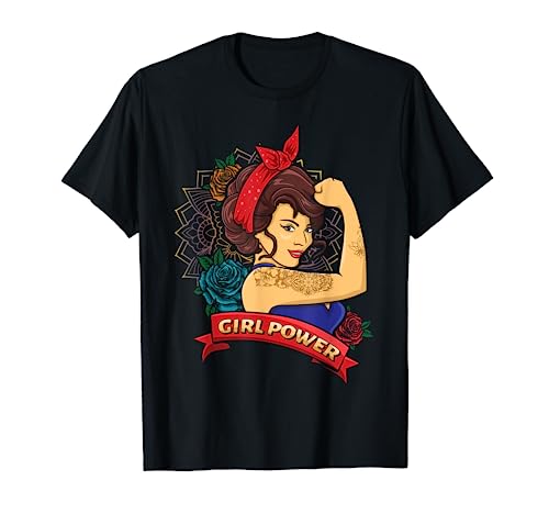 Floral Power Mandala Girl Internationaler Frauentag Feminismus T-Shirt von Feminist Feminism Supply Womens Rights Equality