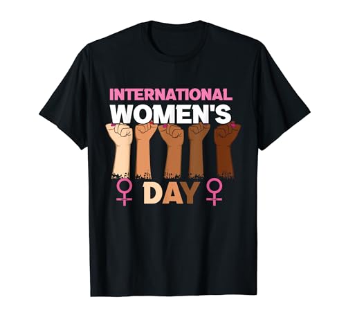 Weltfrauentag Mädchen Fist Gleichheit Liebe Feminismus T-Shirt von Feminist Feminism Supply Womens Rights Equality