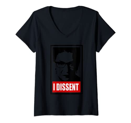 Damen Die berüchtigte R.B.G. Ruth Bader Ginsburg I Dissent Feministin T-Shirt mit V-Ausschnitt Damen Die berüchtigte R.B.G. Ruth Bader Ginsburg I Dissent Feministin T-Shirt mit V-Ausschnitt von Feminist I Dissent R.B.G Ruth Bader Ginsburg Ideas