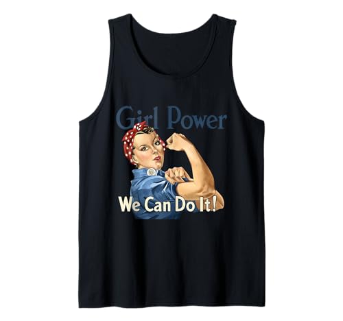 Girl Power We Can Do It Rosie Riverter Pin-Up-Kunst im Retro-Look Tank Top von Feminist Proud Women Power