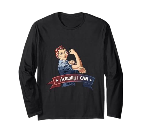 Eigentlich kann ich Rosie The Riveter Feminism Girl Power Langarmshirt Eigentlich kann ich Rosie The Riveter Feminism Girl Power Langarmshirt von Feminist Women Pride