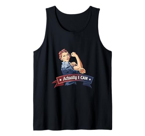 Eigentlich kann ich Rosie The Riveter Feminism Girl Power Tank Top von Feminist Women Pride
