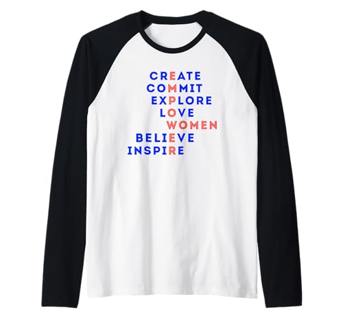 Frauen Power Empowerment Design Empower Typografie Raglan von Feministische Frauenrechte Empowerment Kleidung