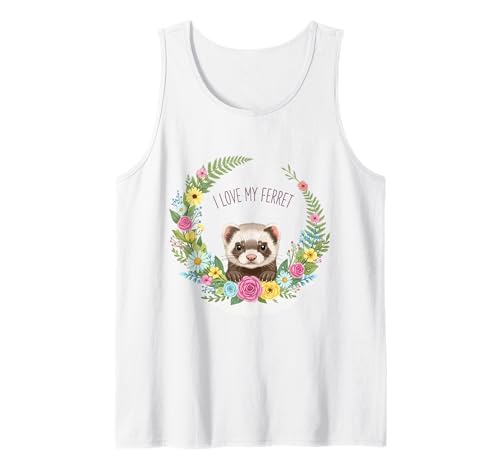 I Love Frettchen Frettchen Frauen Mädchen Kinder Tierliebhaber Tank Top I Love Frettchen Frettchen Frauen Mädchen Kinder Tierliebhaber Tank Top von Femiona Designs - Funny Ferret Lover Apparel Co.