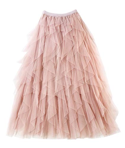 Femiserah Damen A-line Rock, Tüll Pink, Einheitsgröße von Femiserah