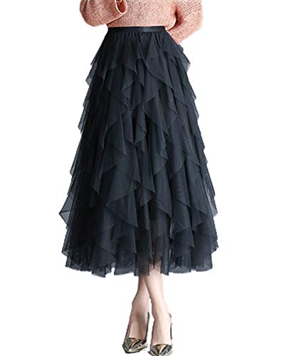 Femirah Damen Tüllrock Regenbogen A Line Tüllrock Stufenrock Petticoat - Schwarz - Einheitsgröße Femirah Damen Tüllrock Regenbogen A Line Tüllrock Stufenrock Petticoat - Schwarz - Einheitsgröße von Femiserah